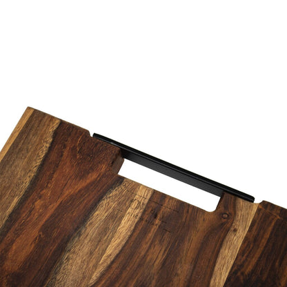 Oval - Pure Rose Wood Serveerplank 2 metalen handvatten 40 x 30 cm Oval Kitchenware 