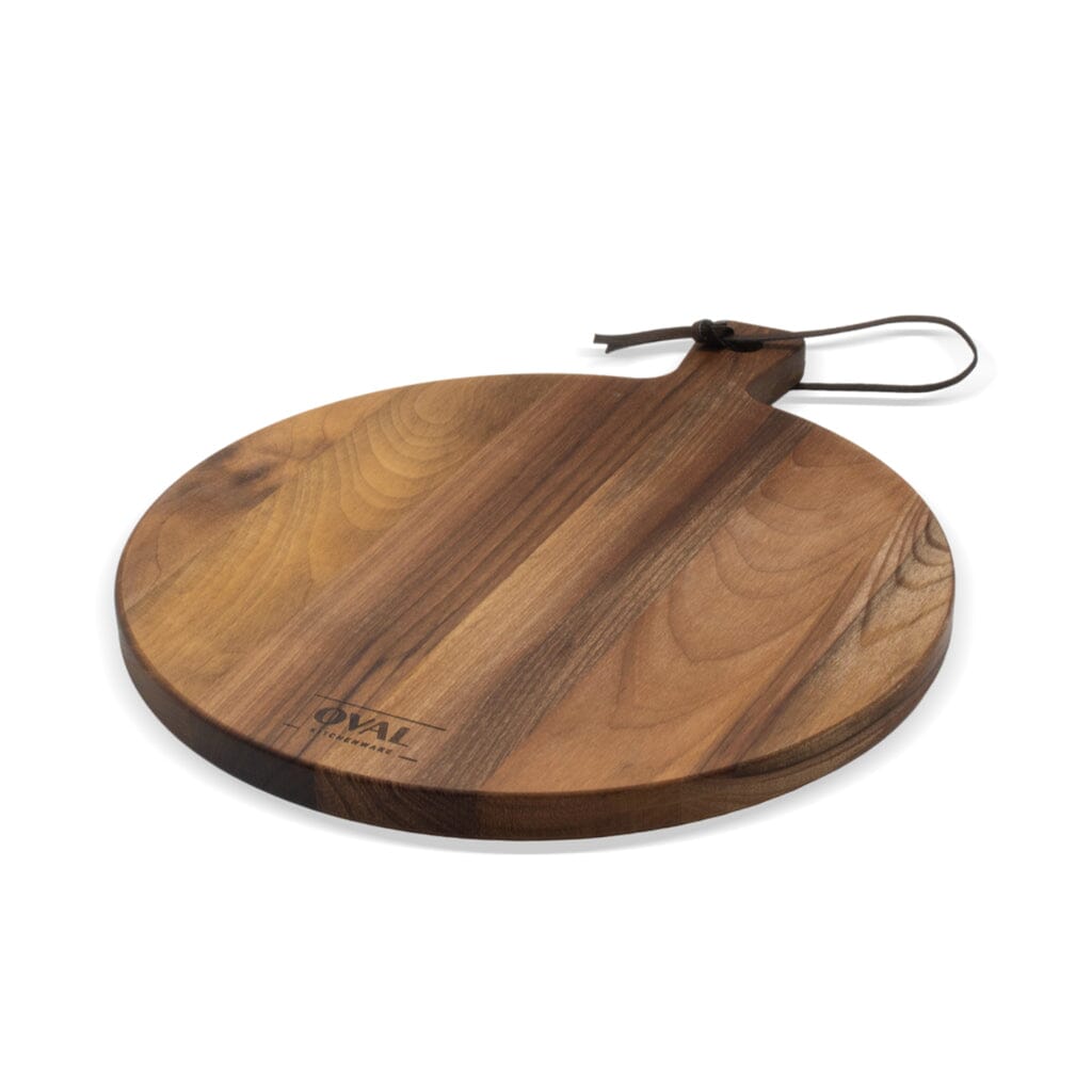 OVAL Pure Walnut Wood Serveerplank rond Ø 30 x 1,8 cm KookGigant