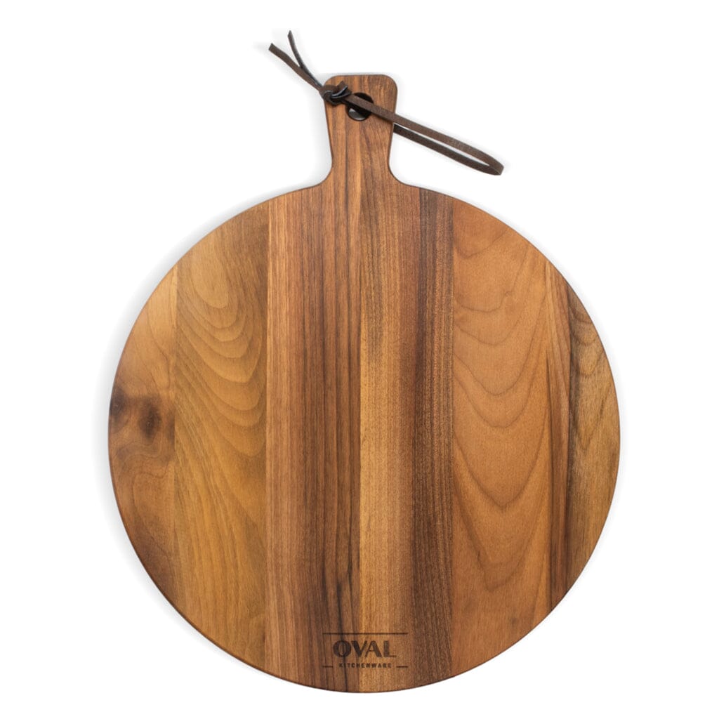 OVAL Pure Walnut Wood Serveerplank rond Ø 30 x 1,8 cm KookGigant